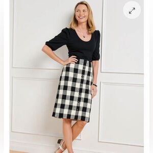NWT Talbots gingham skirt, size 8